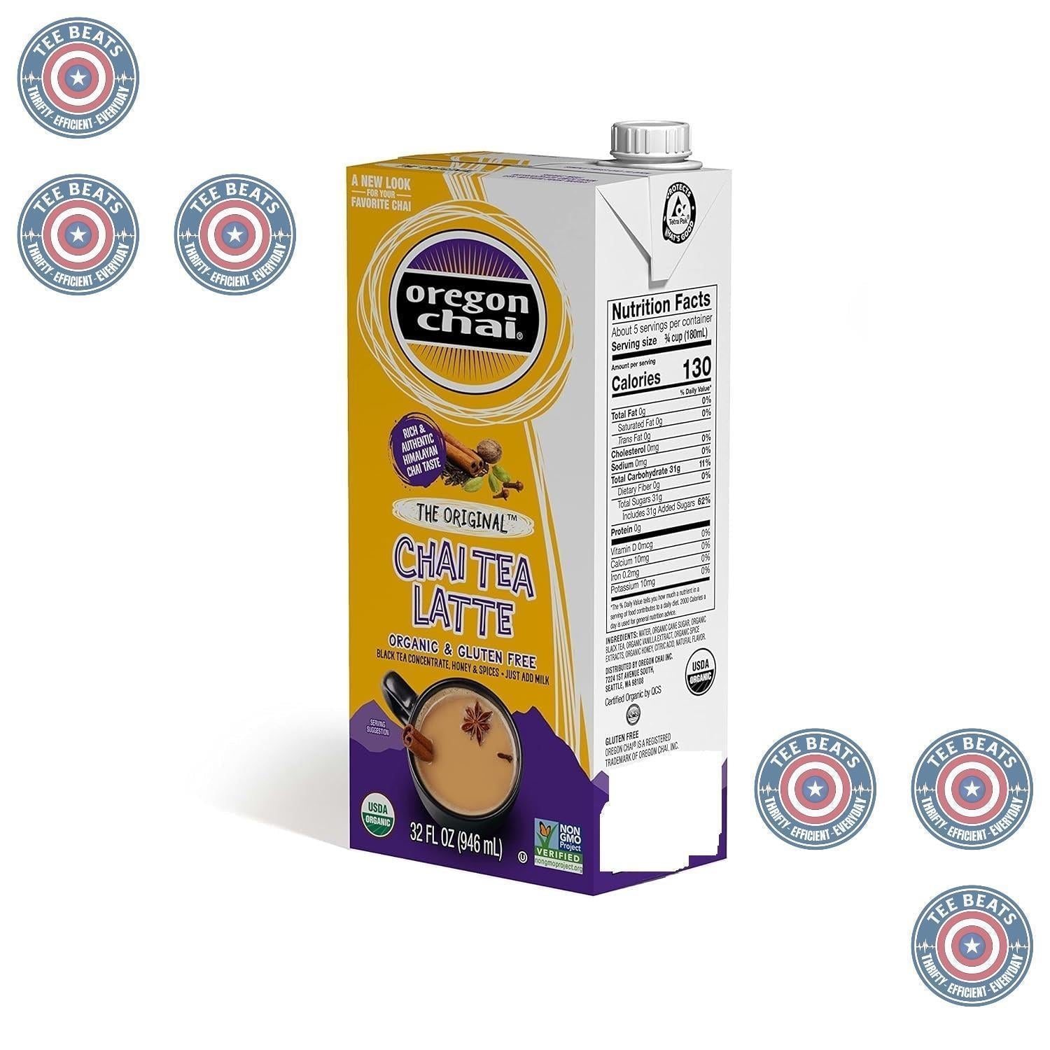 Oregon Chai Original Chai Concentrate for Mindful Morning Rituals, Organic Spiced Black Tea Base for Self-Care Sips