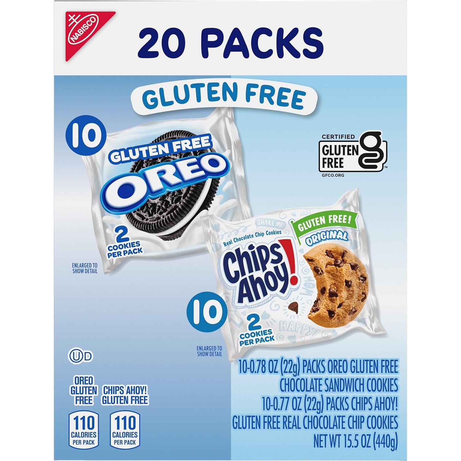 OREO & CHIPS AHOY! Gluten Free Cookies Variety Pack – Lunchbox Safe Treats for Kids with Celiac or Gluten Sensitivity