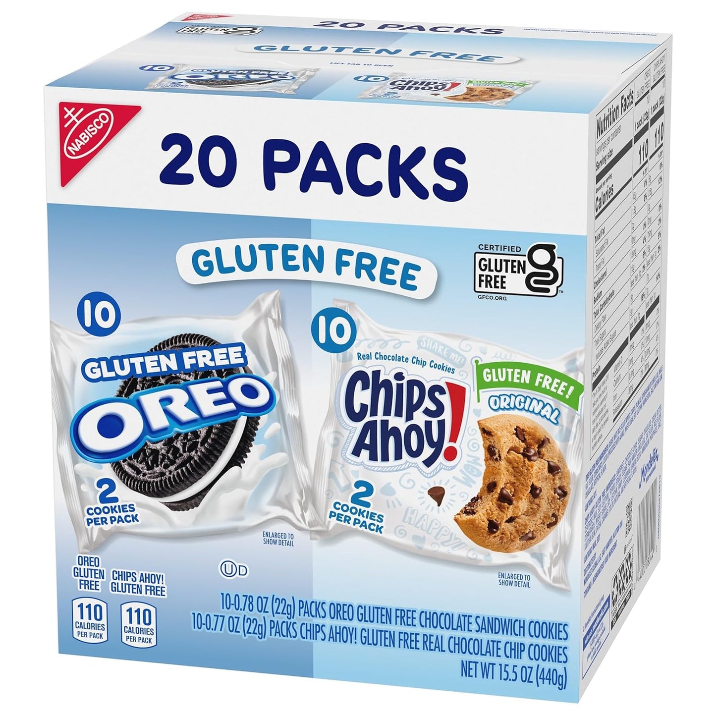 OREO & CHIPS AHOY! Gluten Free Cookies Variety Pack – Lunchbox Safe Treats for Kids with Celiac or Gluten Sensitivity