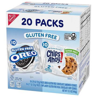 OREO & CHIPS AHOY! Gluten Free Cookies Variety Pack – Lunchbox Safe Treats for Kids with Celiac or Gluten Sensitivity