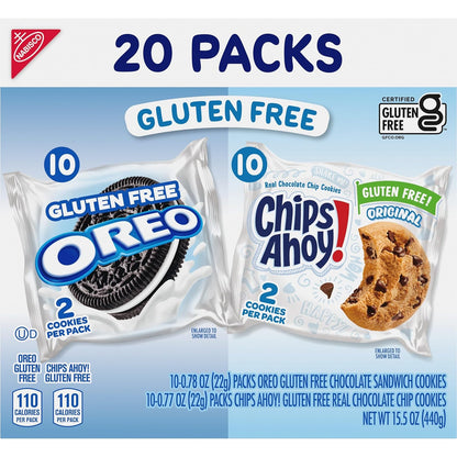 OREO & CHIPS AHOY! Gluten Free Cookies Variety Pack – Lunchbox Safe Treats for Kids with Celiac or Gluten Sensitivity