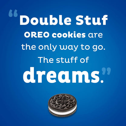 OREO Double Stuf Chocolate Sandwich Cookies – After-School Snack Pack for Kids' Lunchboxes and Snack Drawer, 24.95 oz Party Size