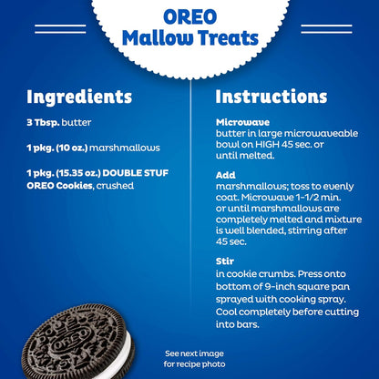 OREO Double Stuf Chocolate Sandwich Cookies – After-School Snack Pack for Kids' Lunchboxes and Snack Drawer, 24.95 oz Party Size