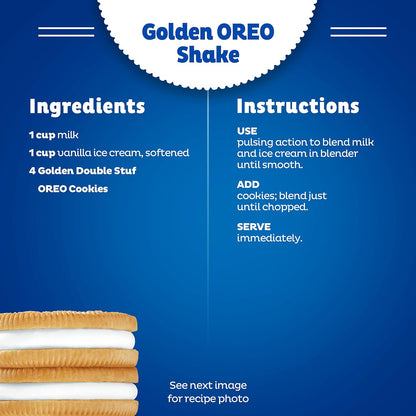 OREO Double Stuf Golden Sandwich Cookies for Kids Lunchboxes, Party Size Resealable 24.95 oz