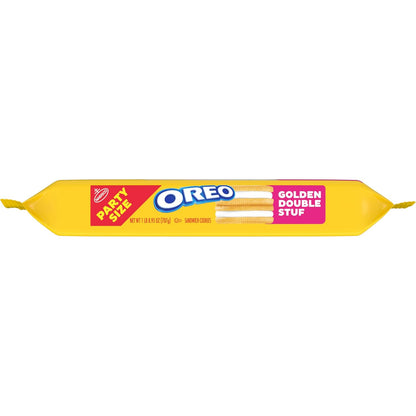 OREO Double Stuf Golden Sandwich Cookies for Kids Lunchboxes, Party Size Resealable 24.95 oz