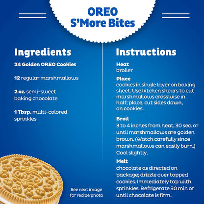 OREO Golden Sandwich Cookies Party Size – Resealable Bulk Pack for Kids' Lunchboxes and Classroom Parties