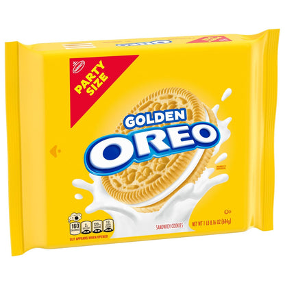 OREO Golden Sandwich Cookies Party Size – Resealable Bulk Pack for Kids' Lunchboxes and Classroom Parties