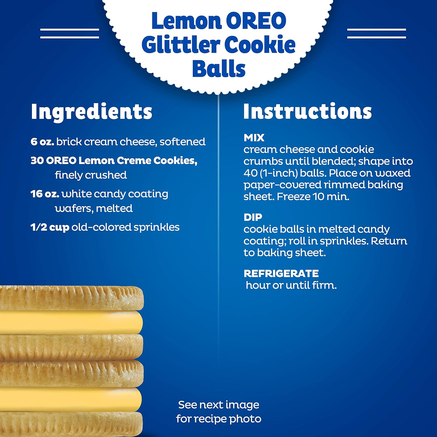 OREO Lemon Creme Sandwich Cookies Party Size – Lunch Box Snack for Kids, Resealable 24.95 oz Pouch