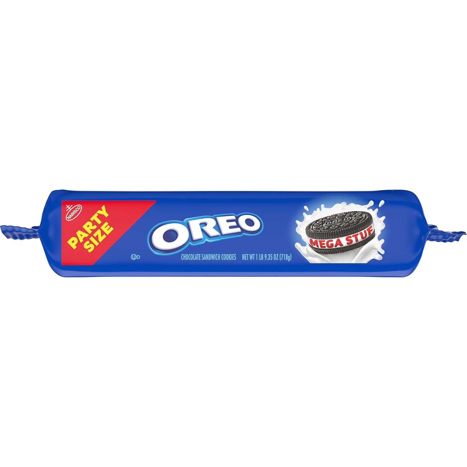 OREO Mega Stuf Chocolate Sandwich Cookies, Party Size, 1 lb 9.35 oz – Lunchbox Treat and After-School Snack for Kids' Lunchboxes and Pantry