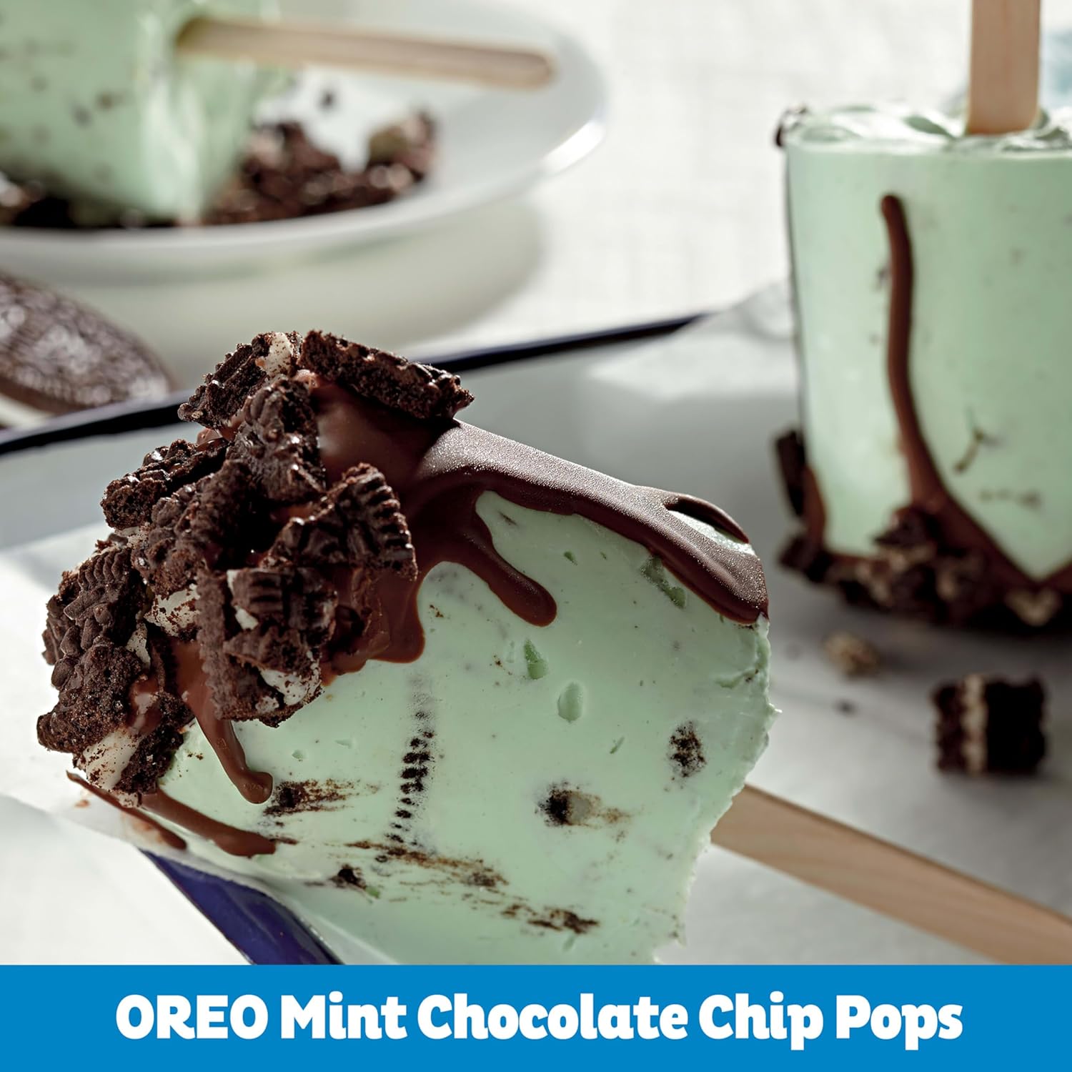 OREO Mint Creme Chocolate Sandwich Cookies Party Size 24.95 oz – Lunchbox Snack for Kids and After-School Treats
