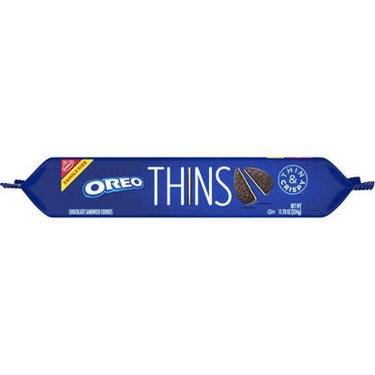OREO Thins Chocolate Sandwich Cookies – Lunchbox Snack for Kids' Lunches and After-School Treats