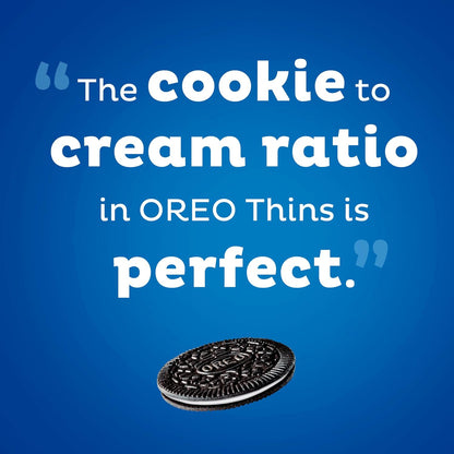 OREO Thins Chocolate Sandwich Cookies – Lunchbox Snack for Kids' Lunches and After-School Treats
