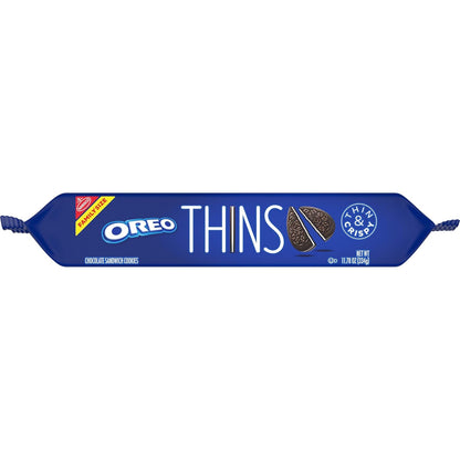 OREO Thins Chocolate Sandwich Cookies – Lunchbox Snack for Kids' Lunches and After-School Treats