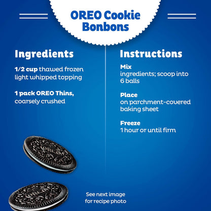 OREO Thins Chocolate Sandwich Cookies – Lunchbox Snack for Kids' Lunches and After-School Treats