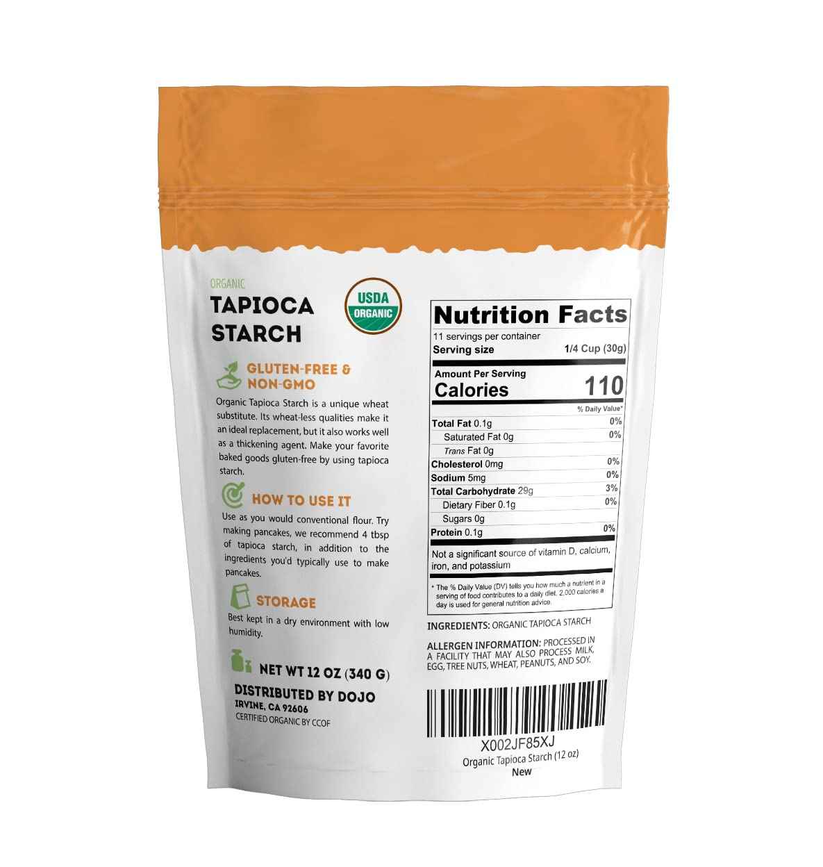 Kate Naturals Tapioca Starch Flour for Baking and Skincare – Clean-Label Pantry Staple for Mindful Home Routines