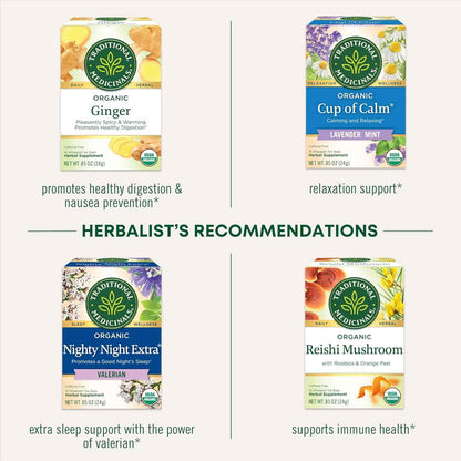 Traditional Medicinals Organic Lemon Balm Tea – Midday Calm Break for the Home Office and Remote Workstation