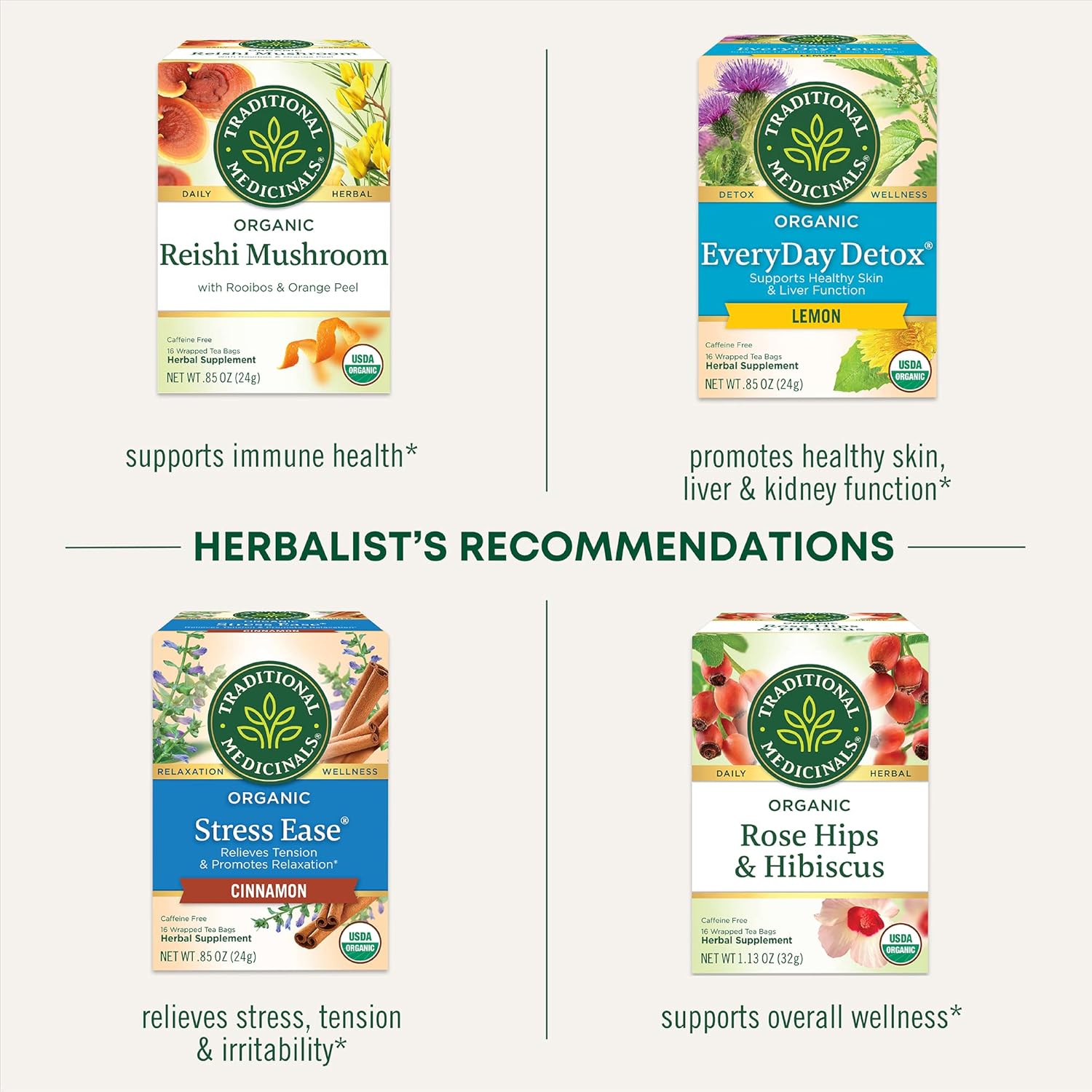 organic nettle leaf as the single primary ingredient