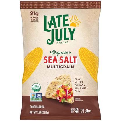 Late July Organic Sea Salt Multigrain Tortilla Chips – Mindful Office Desk Snack for Clean-Ingredient Lifestyles