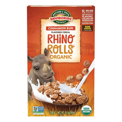 EnviroKidz Rhino Rolls Cinnamon Cereal – Meaningful Holiday Gift for Eco Conscious Families and Wildlife Lovers