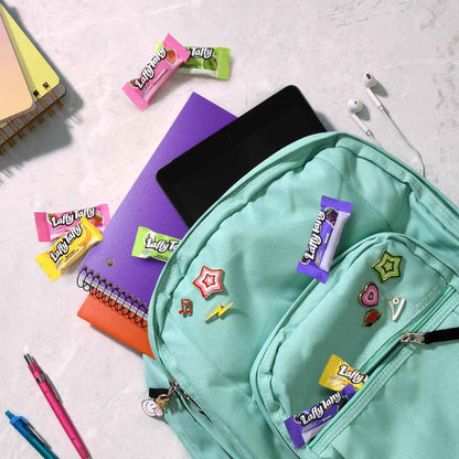 Laffy Taffy Assorted Mini Bars – Lunchbox Snack for Kids, Individually Wrapped Chewy Fruit Candy, 10 oz Stand-Up Bag