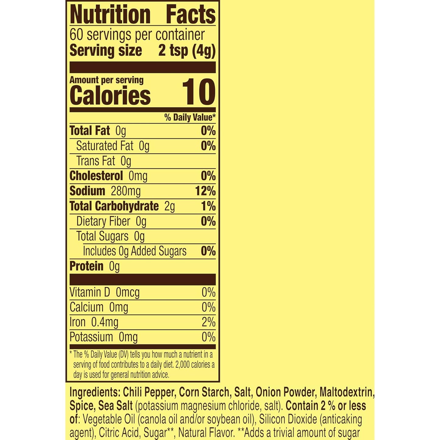 original taco flavor blend featuring chili pepper, onion powder, and spice