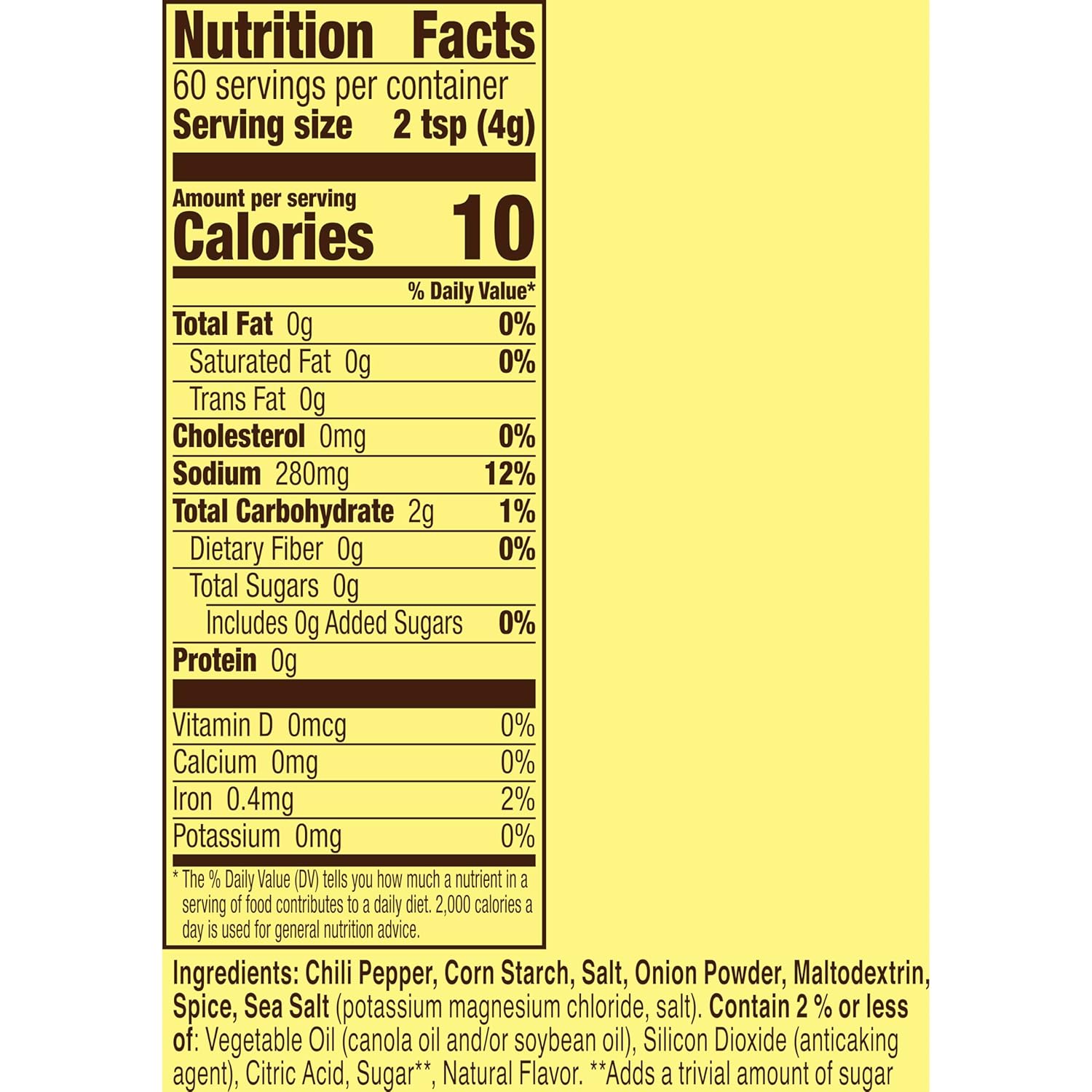 original taco flavor blend featuring chili pepper, onion powder, and spice