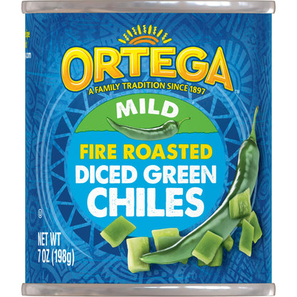 Ortega Diced Green Chiles, Mild, 7 oz — Quick Weeknight Pantry Staple for Busy Home Cooks