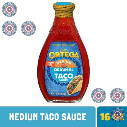 Ortega Salt-Free Taco Sauce – Low-Sodium Mexican Flavor Boost for Meal Prep