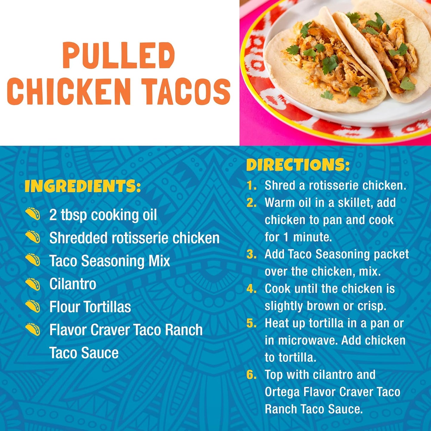 Ortega Taco Family Pack 24 oz, Kid-Friendly Mild Taco Seasoning for Weeknight Family Dinners