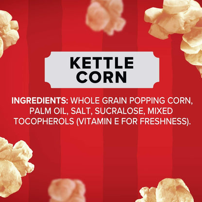 Orville Redenbacher's Kettle Corn Popcorn – Clean-Ingredient Snack for Home Office and Gym Bag