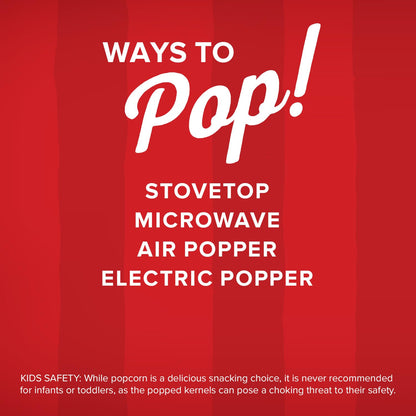 Orville Redenbacher's White Popcorn Kernels 30 oz – After School Stovetop Snack for Kids & Teens
