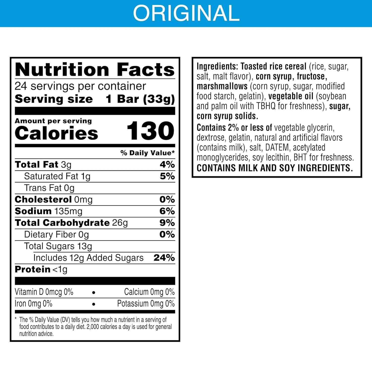 Rice Krispies Treats Homestyle Marshmallow Snack Bars Portable Snacks for Car Rides and Road Trips, Individually Wrapped 24 Count