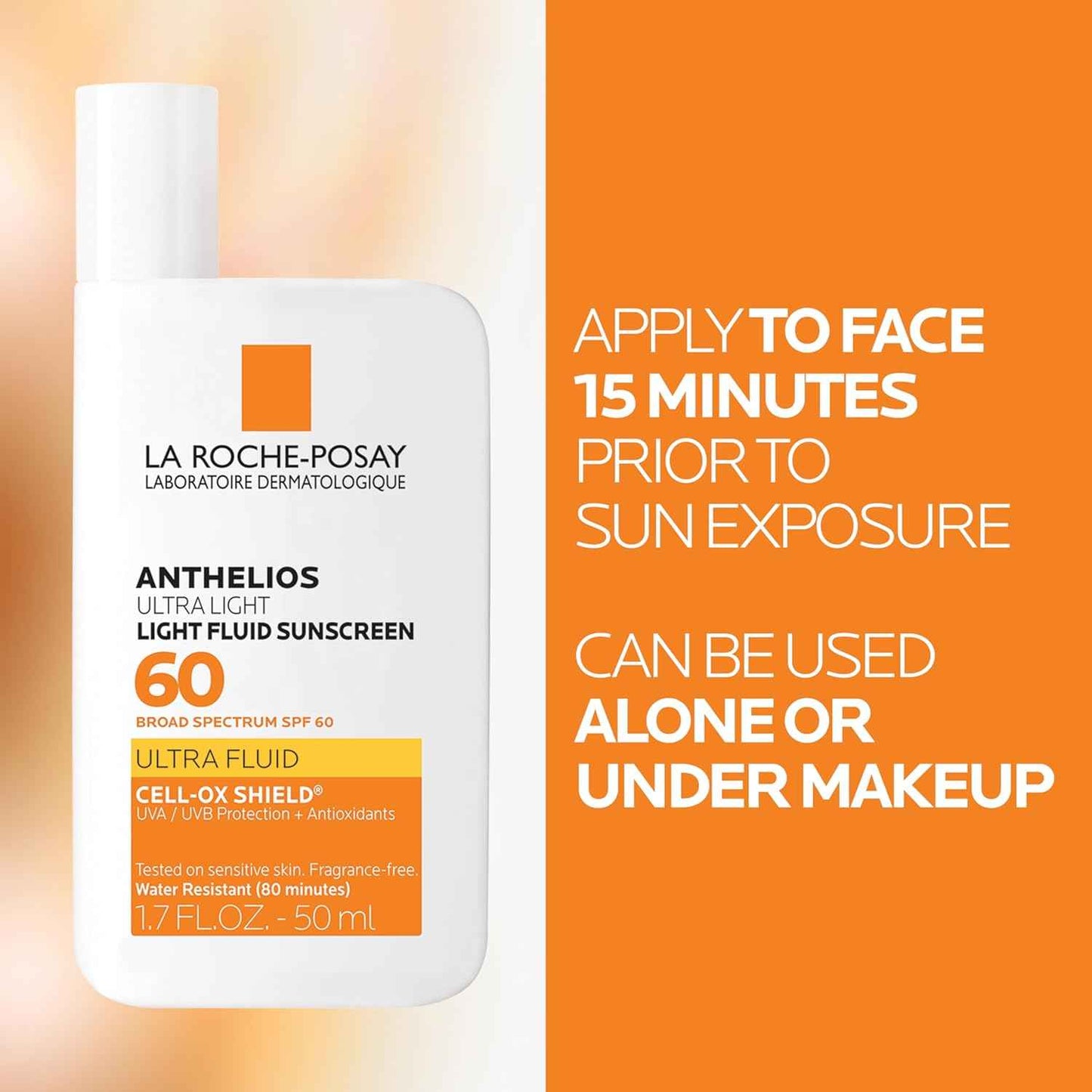 La Roche-Posay Anthelios SPF 60 Sunscreen – Water-Resistant Facial Protection for Active Outdoor Days