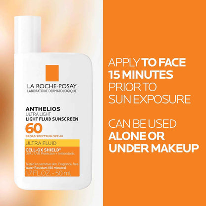 La Roche-Posay Anthelios SPF 60 Sunscreen – Water-Resistant Facial Protection for Active Outdoor Days