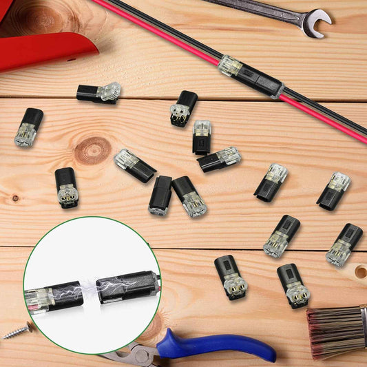 Lumifydeco Quick-Connect LED Strip Connector – Home Office Desk Bias Lighting, Solder-Free 2-Pin Plug
