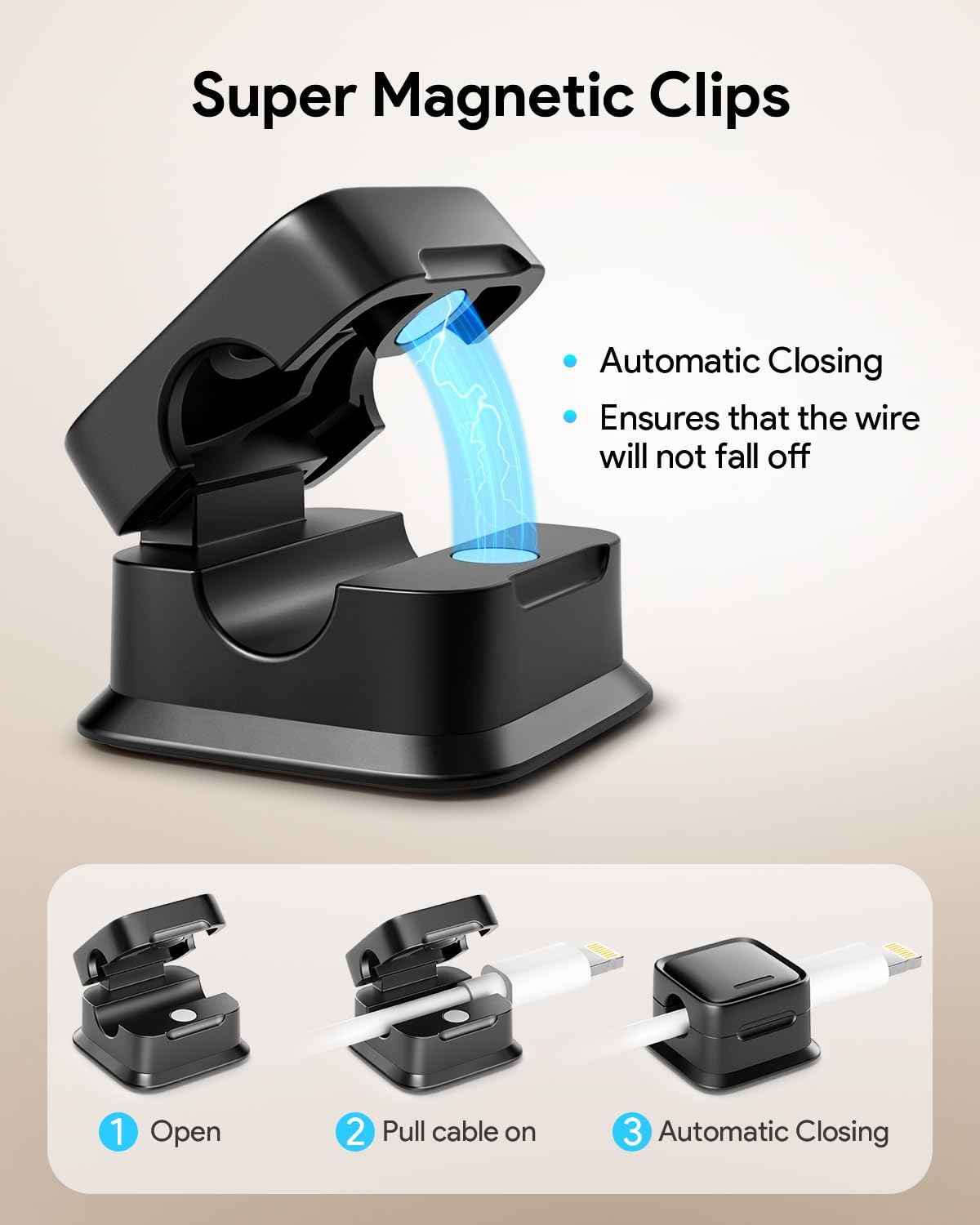 Costop Magnetic Cord Holder – Floor Cable Clip That Reduces Trip Hazards in Busy Homes