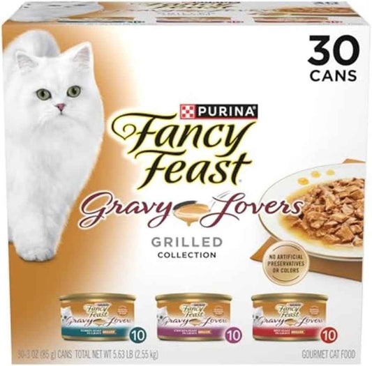 Purina Fancy Feast Gravy Lovers Canned Cat Food – No Artificial Colors or Preservatives for Child-Friendly Pet Feeding Areas