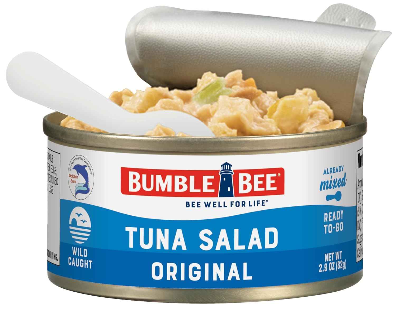 Bumble Bee Shelf Stable Tuna Salad Kit for Busy Workday, Grab and Go Lunch On The Run with 8g Protein, Peaches, and Spork
