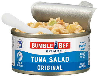 Bumble Bee Shelf Stable Tuna Salad Kit for Busy Workday, Grab and Go Lunch On The Run with 8g Protein, Peaches, and Spork