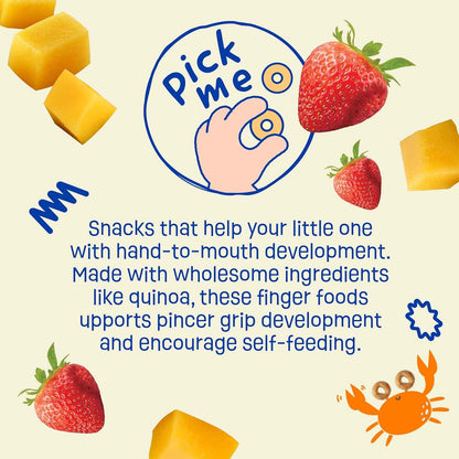 Earth's Best Melty Hoops – Health-Conscious Organic Finger Food for Babies 8 Months and Up, Quinoa and Corn Base