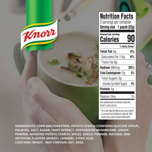 Knorr Mushroom Soup Mix 1.52oz – Quick Pantry Staple for Home Office Lunch Breaks and Study Sessions