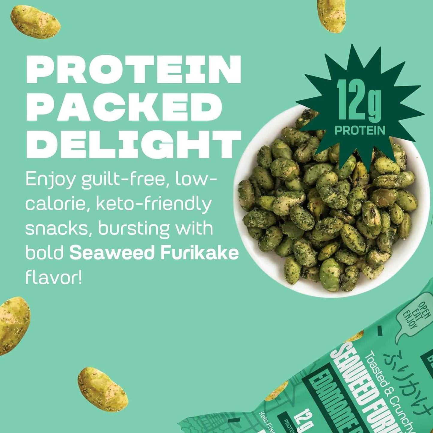 Where You Bean Seaweed Furikake Edamame – Kid-Friendly Crunchy Lunchbox Protein for School and After-School Snacks