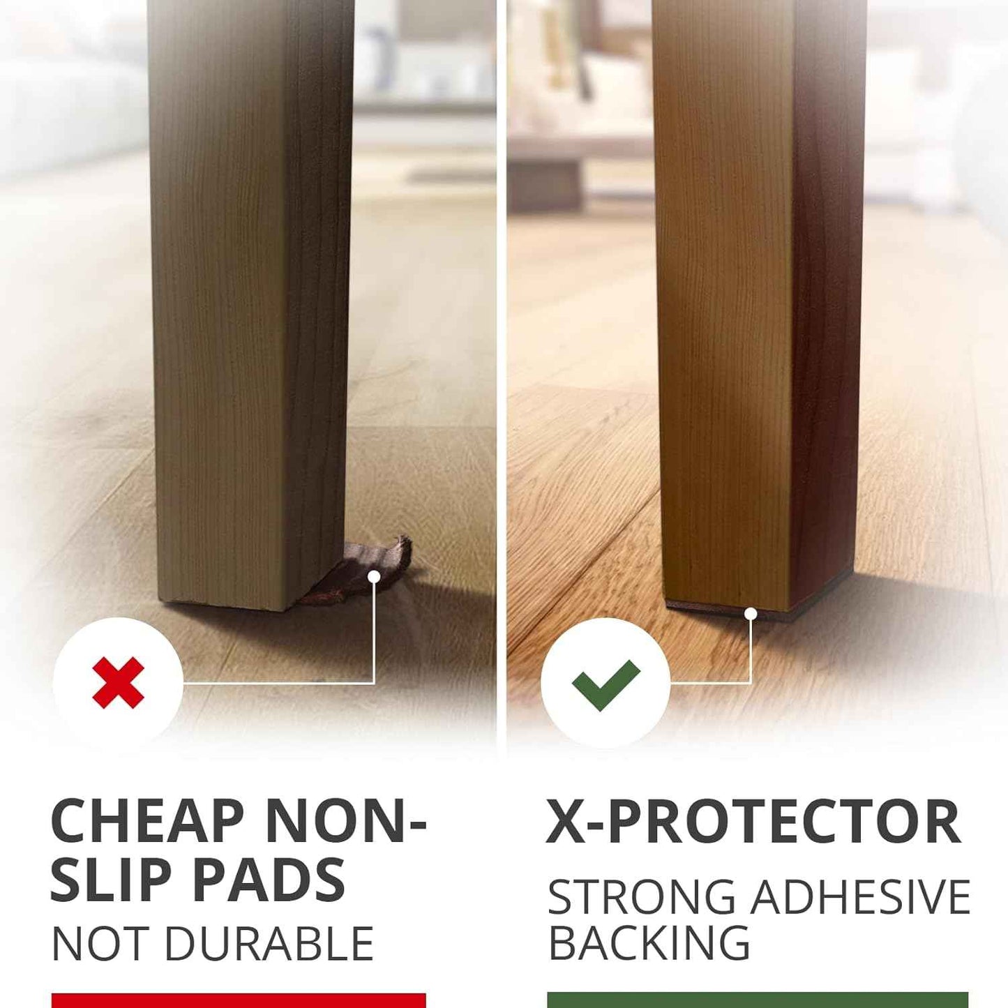 X-PROTECTOR Non Slip Furniture Pads 3" – Child-Safe Anti-Slip Grippers for Recliners and Couches Toddlers Love to Climb