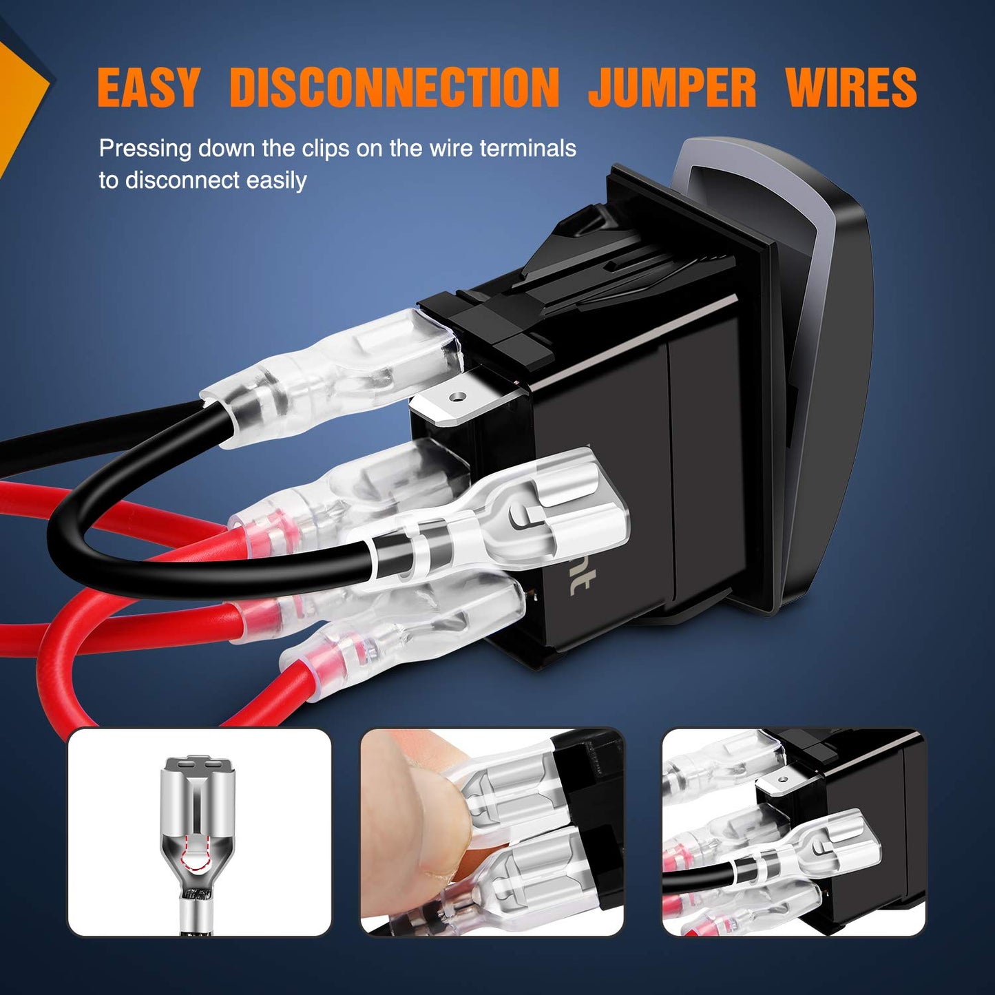 package includes jumper wires set and wiring diagram for out-of-the-box installation