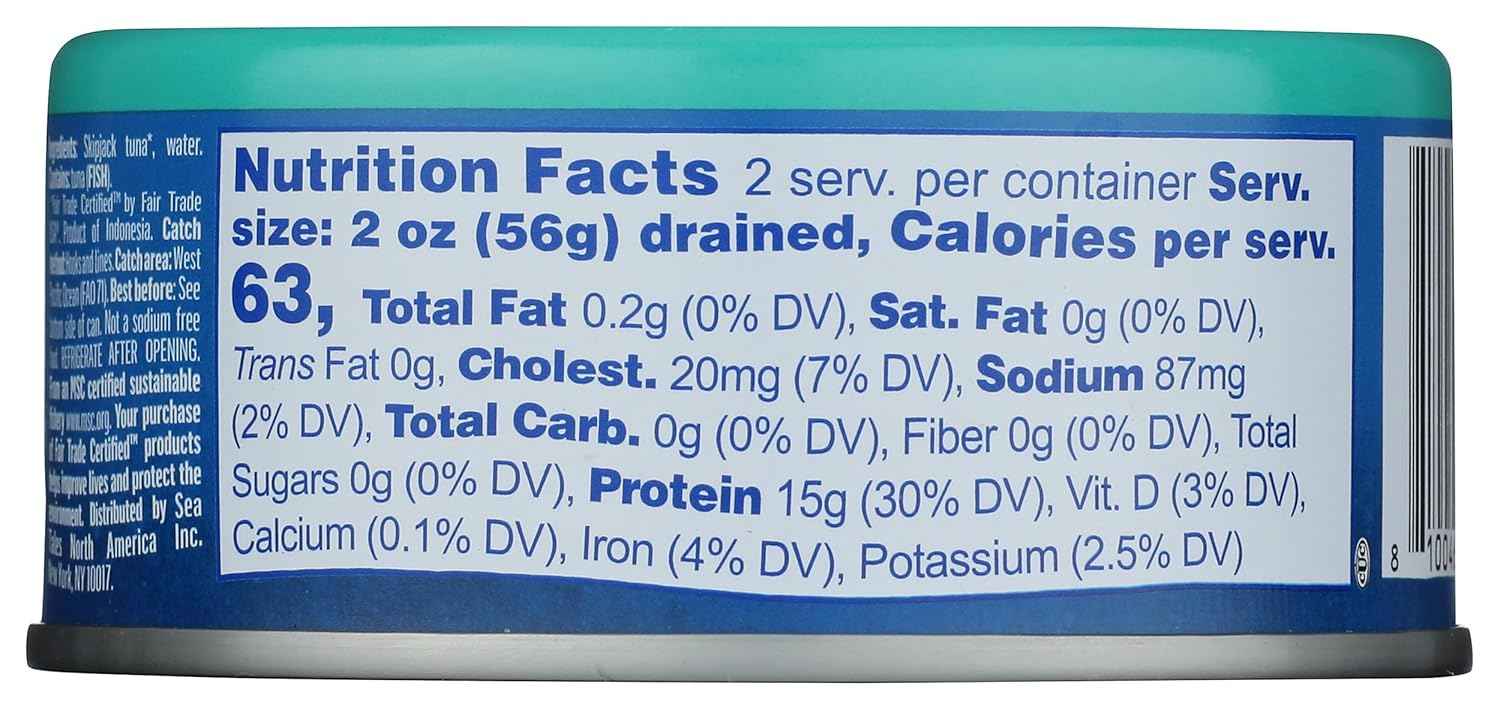 Sea Tales Skipjack Tuna in Water NSA – Two-Ingredient Pantry Essential for Clutter-Free Kitchens