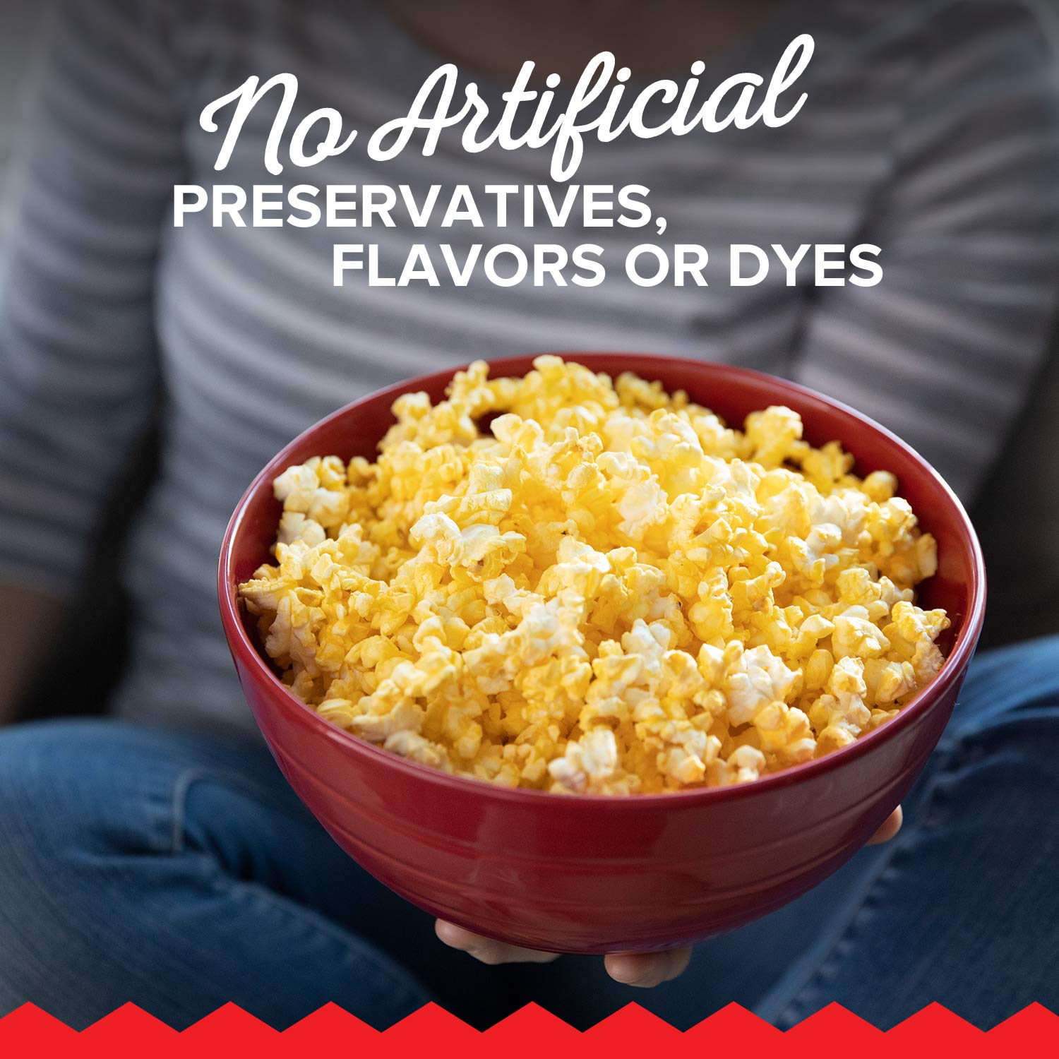 pairs with orville redenbacher's butter-flavored popcorn oil and any favorite topping
