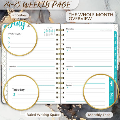 PAPERIAN 2024 Planner – Morning Routine Journal for Bedside Nightstand, Weekly Self-Care Tracker