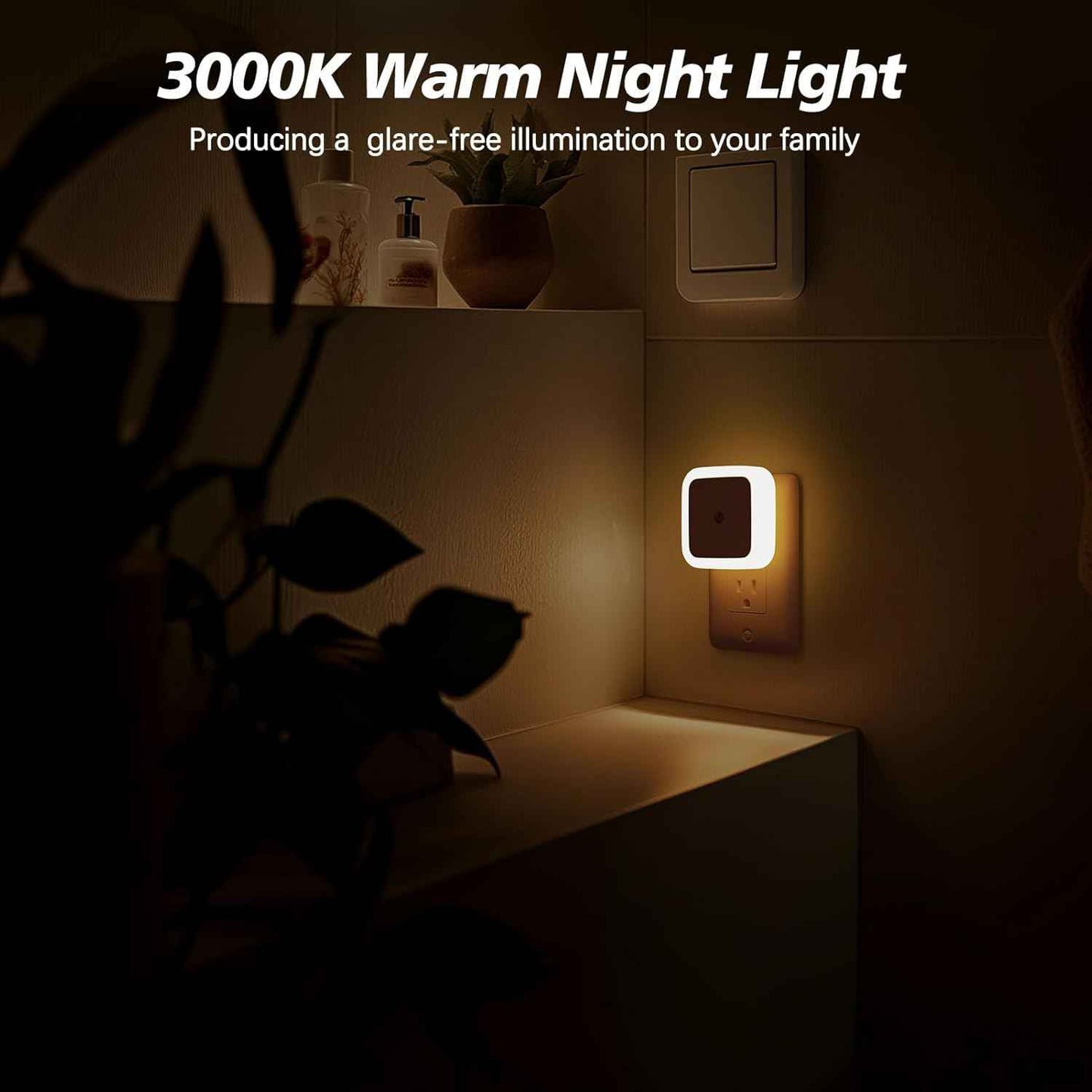 Sujeet Night Light for Kids Room – Pink and Blue Plug in Nightlight 4-Pack, Nursery and Playroom Safe Lighting
