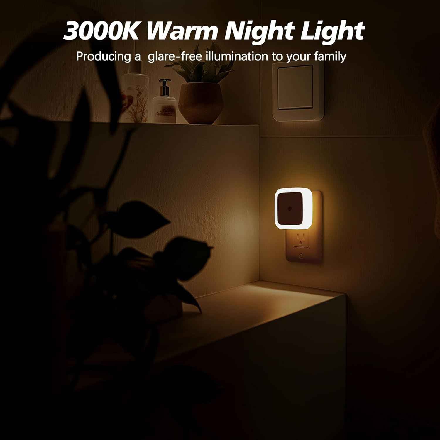 Sujeet Night Light for Kids Room – Pink and Blue Plug in Nightlight 4-Pack, Nursery and Playroom Safe Lighting
