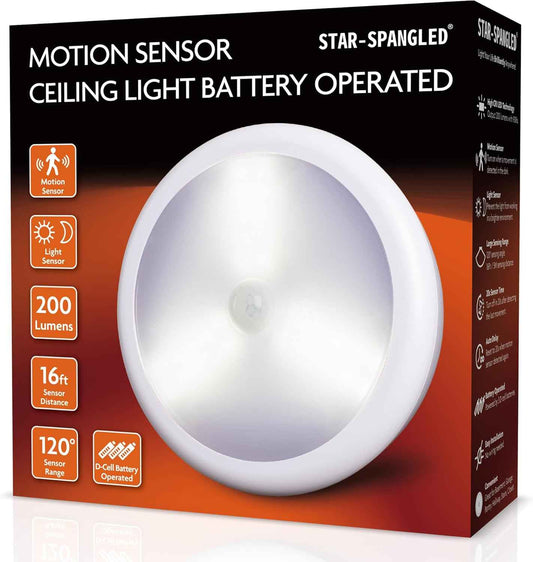 STAR-SPANGLED 6.3" Motion Ceiling Light – Designer-Grade Downlight for Hallways, Closets, and Entryways